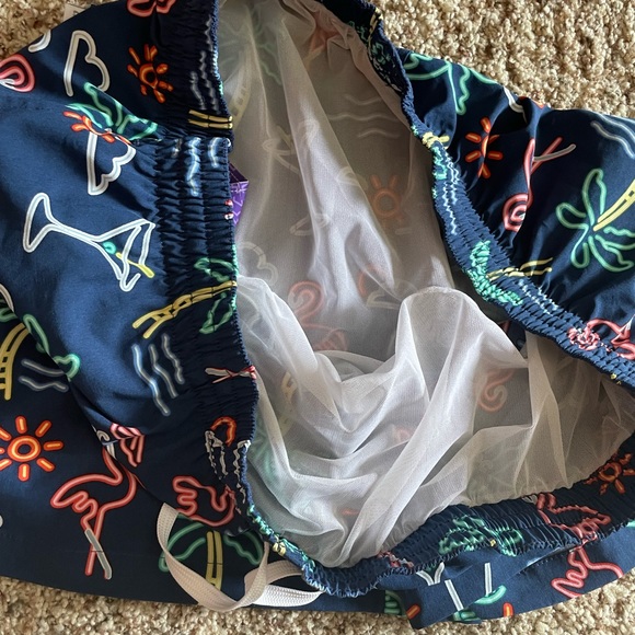 Chubbies Neon Lights 5.5” Classic Swim Trunk Shorts Palm Flamingo Mens… - Picture 8 of 10